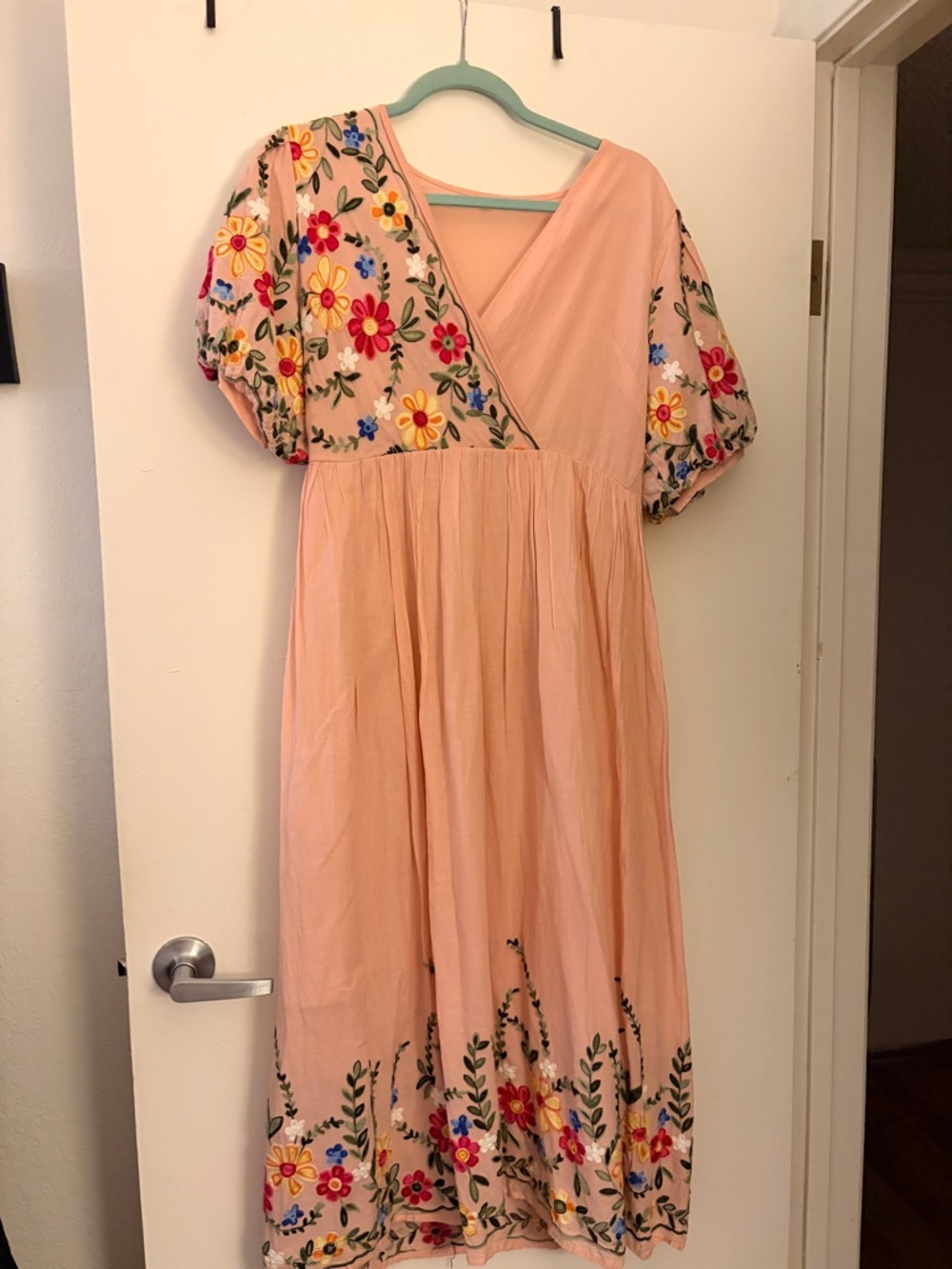 Pink Embroidered dress M
